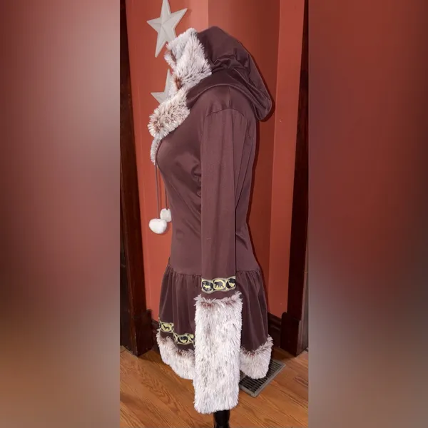 Y2K Ice Princess Costume Brown Size L - Image 2