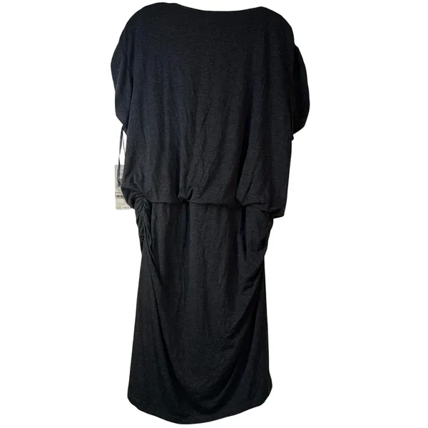 Lauren Ralph Lauren Pilar Heather Gray‎ Ruched Blouson Dress 16 NWT $139 - Image 2