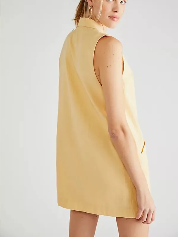 Free People Nue Linen Mini Dress Size XS - Image 3