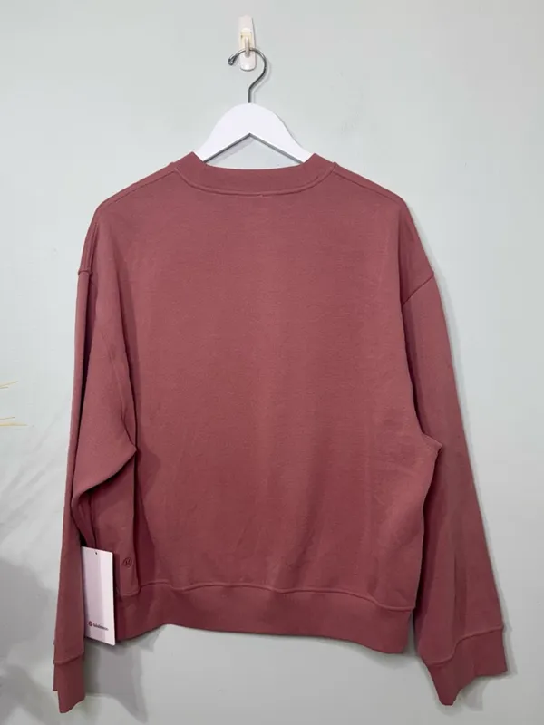Lululemon Women’s Steady State Oversized Crew Sweatshirt Red Clay Large NWT - Image 5