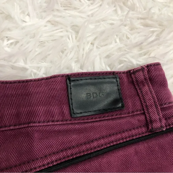 BDG Erin High Rise‎ 5 Pocket Shortie Shorts Purple 25 - Image 9