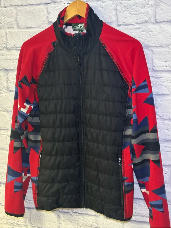 Lauren Ralph Lauren Active Puffer Fleece Jacket With Native Print Womens Size XL - Image 3