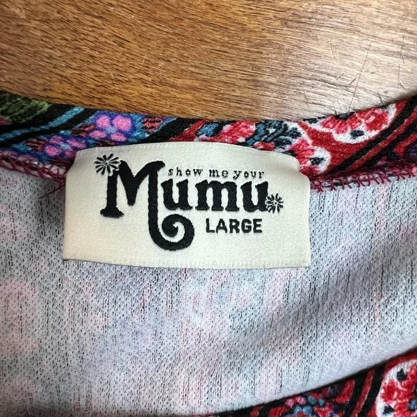Show Me Your Mumu John Bell‎ Sweater Tunic Top Womens Large Colorful Long Sleeve - Image 9
