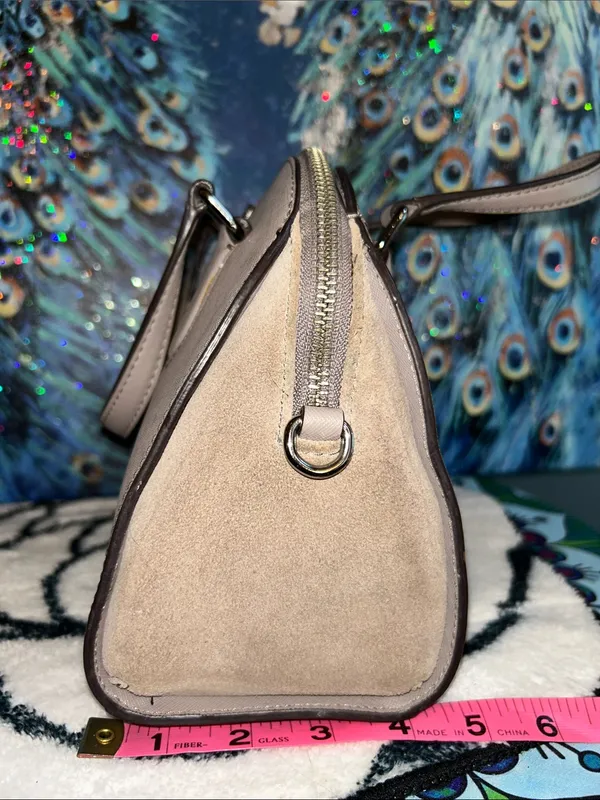 kate spade taupe Small dome satchel with gold Hardware & Removable Strap - Image 10