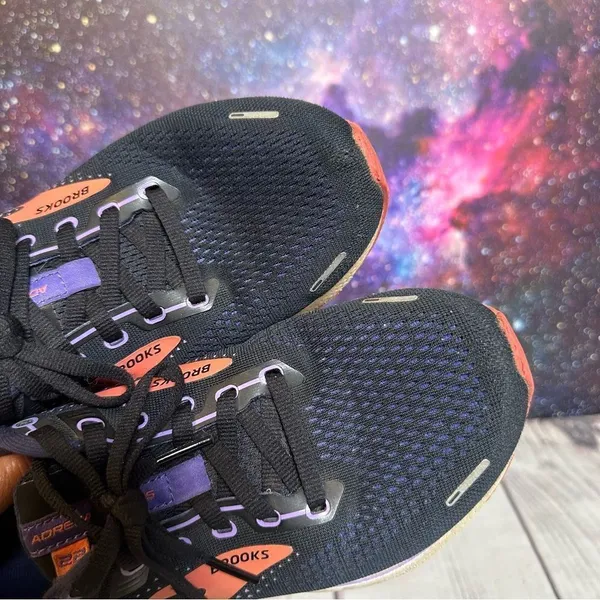 Brooks Adrenaline GTS Women Sz 8 D Black/Purple Athletic Sneaker ​​Running Shoes - Image 2