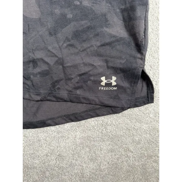 Under Armour Sleeveless Hoodie Women's L Gray Project Rock Camouflage Logo‎ - Image 3