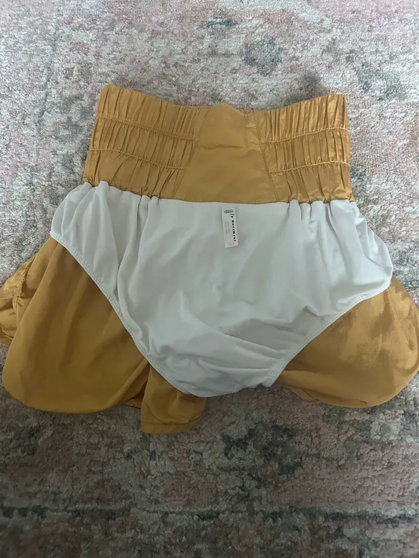 Yellow gold free people movement shorts - Image 5