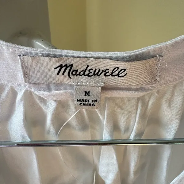 NWT Madewell Tie-Waist Button-Front Midi Dress in Poplin - Image 5