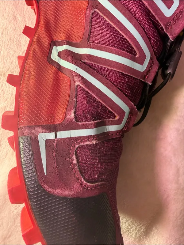 Salomon Women's Trail Running Shoe - Burgundy with Pink and Aqua Accents - Image 10