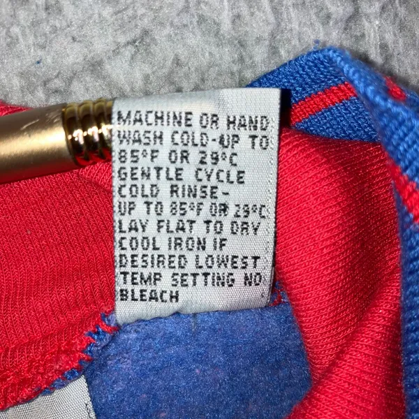 Vintage Nu Nu Sport Quarter Zip‎ Pullover Sweatshirt Teddy Bear Plaid Patch 90s - Image 10