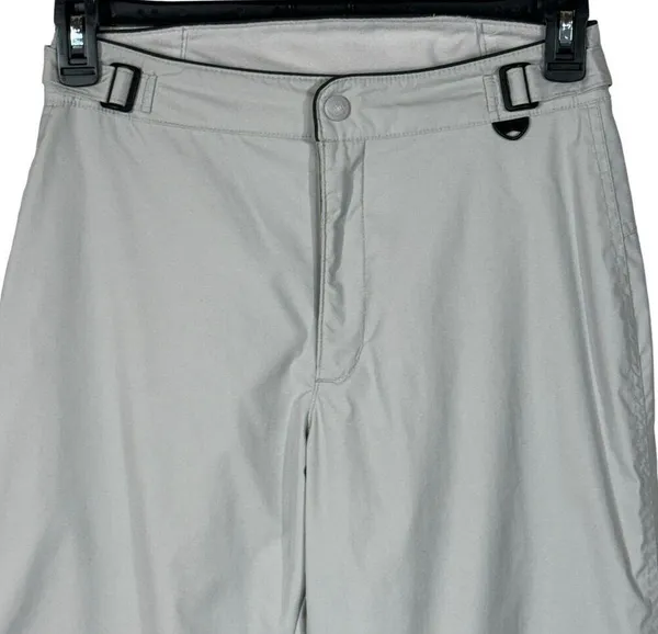 Columbia Women’s Small Vertex Ski Pants Snowboard Gaiters Zip-Fly Pockets Gray - Image 2