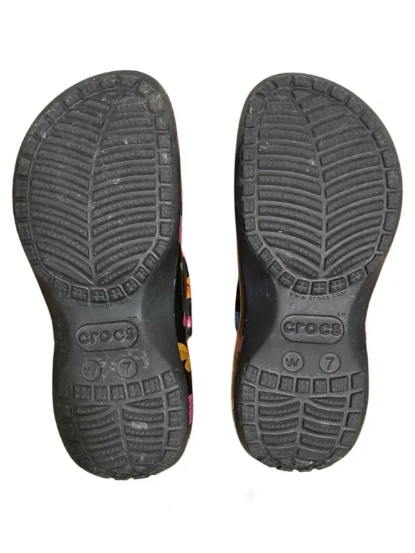 Crocs Classic Platform Graphic Clog Butterfly Black Multicolor Women’s 7 - Image 5