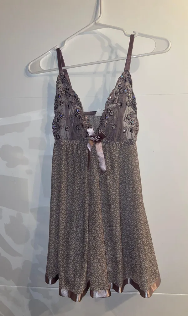 Purple Slip Dress Size L - Image 5