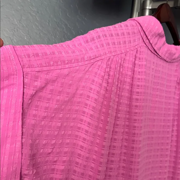 Wonderly Hot Pink Textured oversized Collared Tunic - Image 4