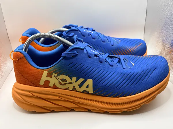 HOKA Rincon 3 Wide Men’s 12 2E Blue Orange Running Athletic Sneakers 1121370 - Image 2