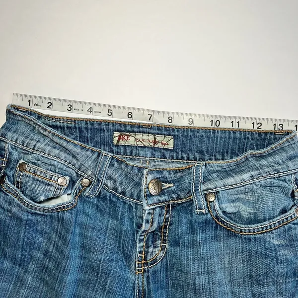 BKE Medium Wash Bootcut Jean low rise‎ sz 27x331/2 - Image 5