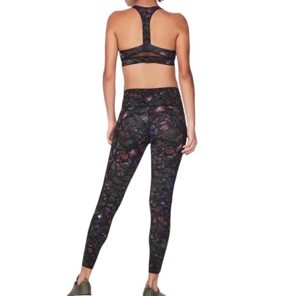 Lululemon Break Free Bra Nulux Frozen Flourish Multi / Black Size 6 - Image 15