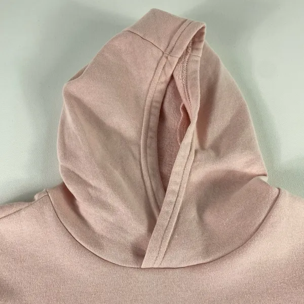 The North Face Hoodie Womens Medium Pink Graphic Sweatshirt‎ Curved Hem Cotton - Image 3