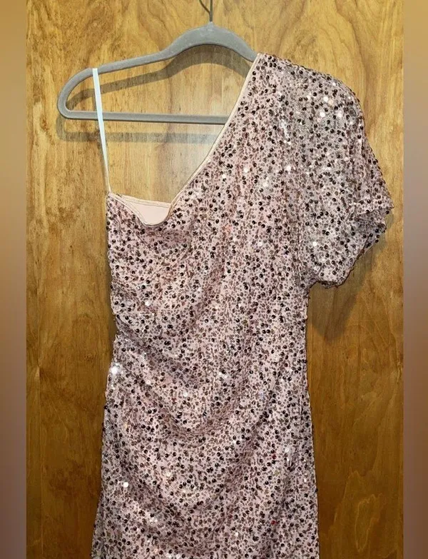 Jodi Kristopher Sequin One Shoulder Dress - Image 2