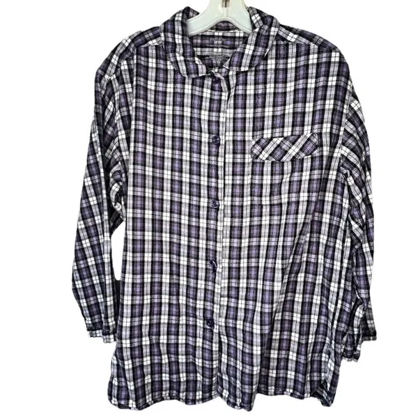 Sleep Sense Flannel Pajamas‎ Purple - Image 3