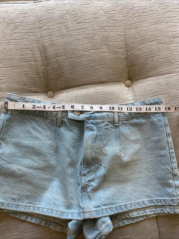Free People We The Free Peekaboo Denim Skort - Image 5