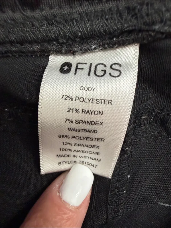 Figs Kade Cargo Black Scrub Trousers (Size XS/T) - Image 10