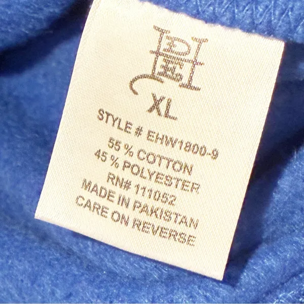 Ed Hardy‎ Blue Tiger Lotus Cropped Hoodie Blue Long Sleeve Full Zip Size XL NEW - Image 5