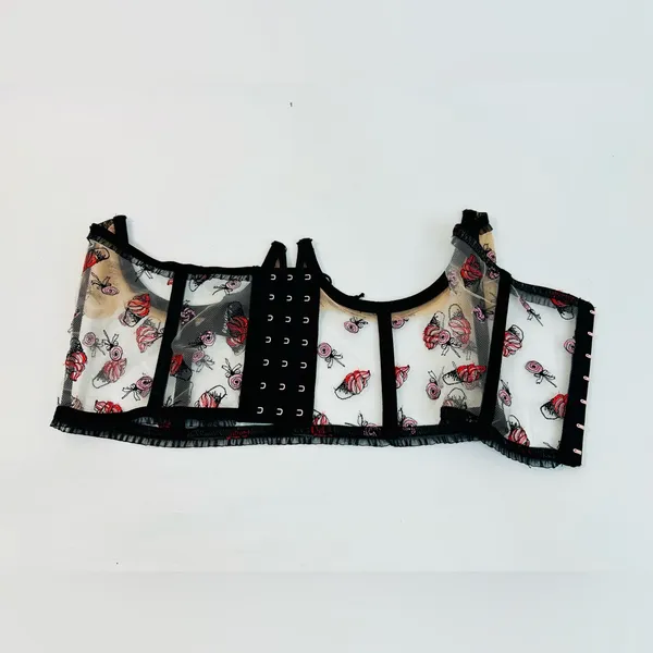 For Love & Lemons Rosie Bow Ice Cream Corset Top size Medium - Image 10