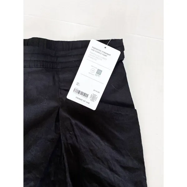 Athleta Paradise Straight Leg Cargo Pant - Black - Size Large - NWT - Image 3