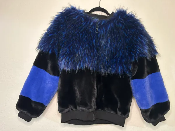 Shaci Faux Fur Coat Black - Image 2