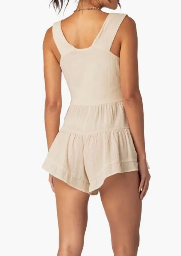 EDIKTED Veronica Textured Cover-Up Romper - Image 2