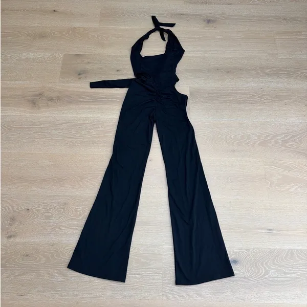 Outcast Jumpsuit Halter Neck Cut Outs Rinna Size XL Black - Image 4