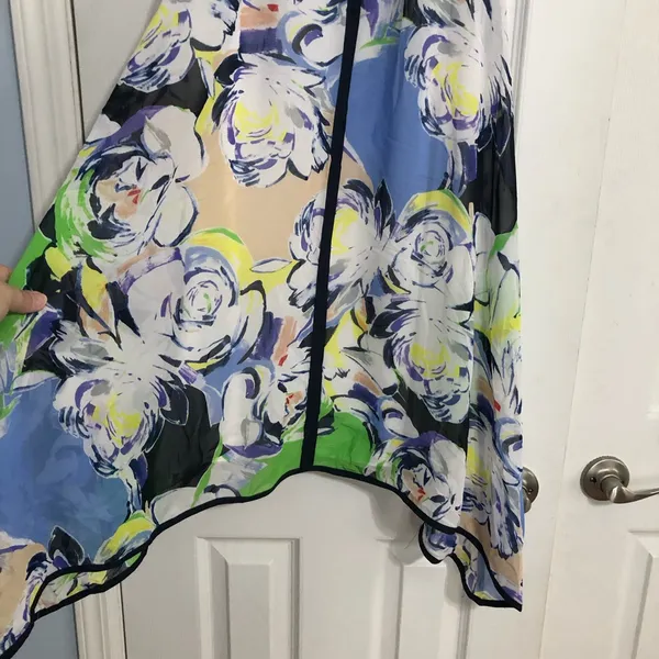 Adrianna papell‎ Blue floral fit flare dress women’s size 6 Vacation travel - Image 5
