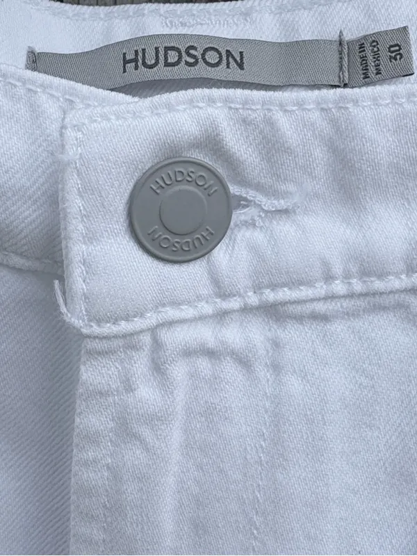 Hudson Jeans Anthropologie High Rise Wide Leg Cargo Pants White Size 30 - Image 5