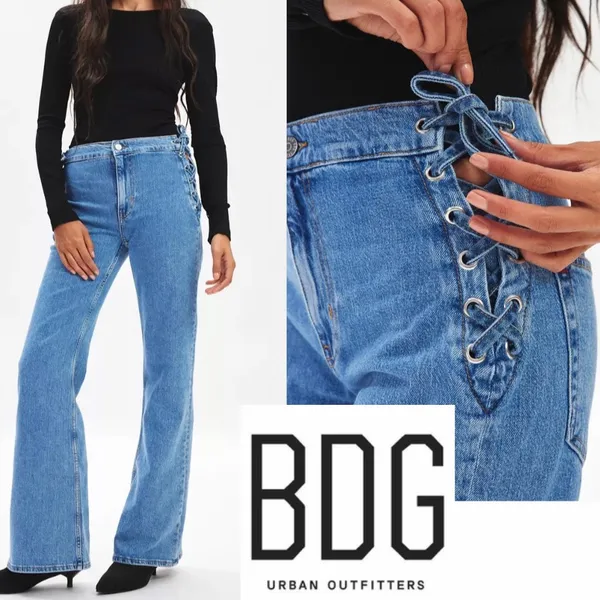 BDG Urban Outfitters Corset Tie-Waist Boot Leg Jeans Size 26 - Image 2