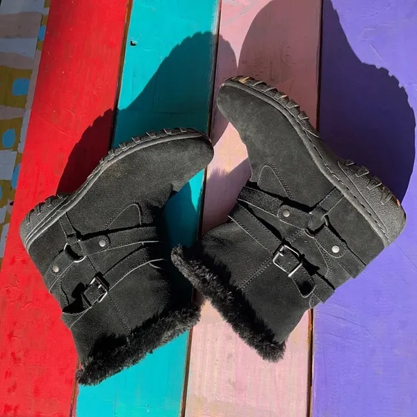 Khombu Black Leather Kelly Snow Boots - Image 6
