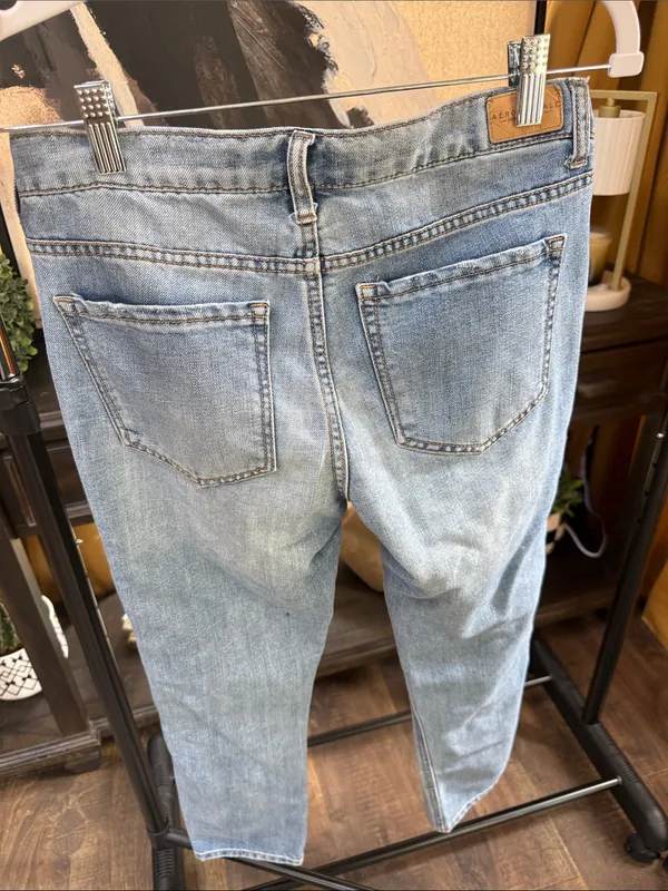 Aeropostale Light Blue Distressed Boyfriend Jeans - Image 2