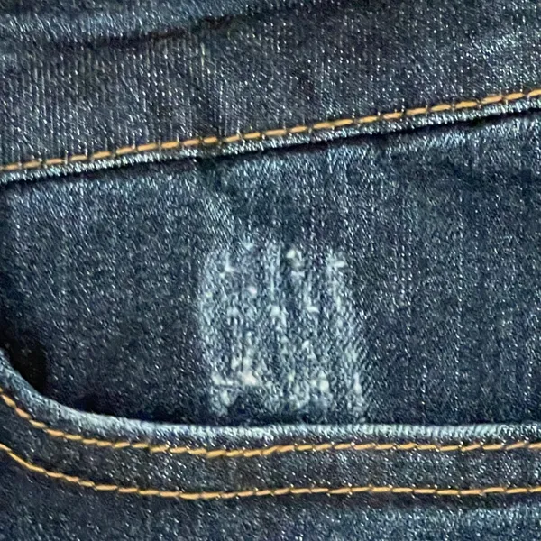 Wax Jean Denim Distressed Mini Skirt Size Large - Image 4