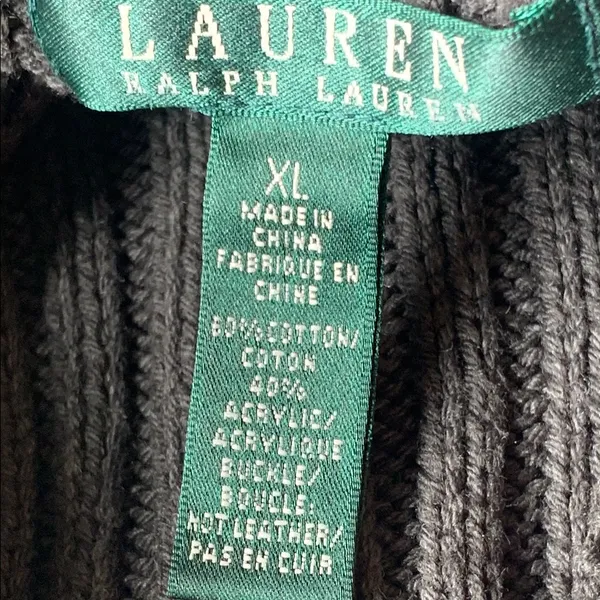 Ralph Lauren Gray Cardigan with Shawl Collar and Side Closure - Image 2