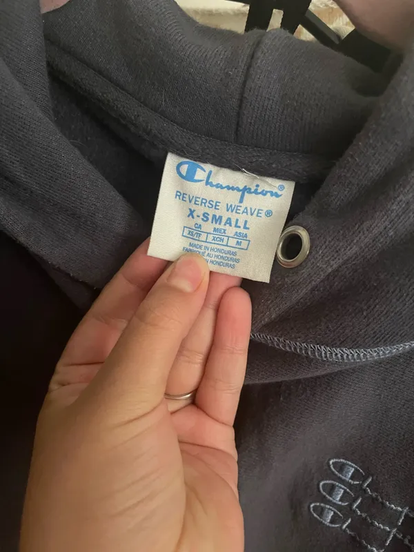Champion Crop Hoodie Reverse Weave - Image 2