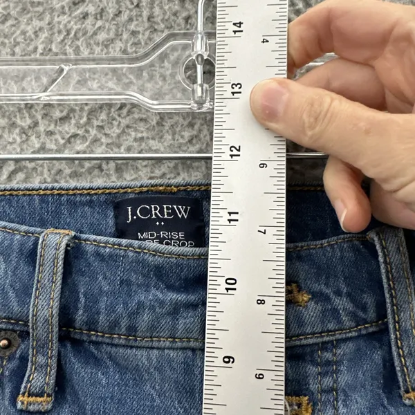 J. Crew Mid Rise Flare Crop Jeans Ankle Boho Preppy‎ BF856 Women's 29 x 25 - Image 6