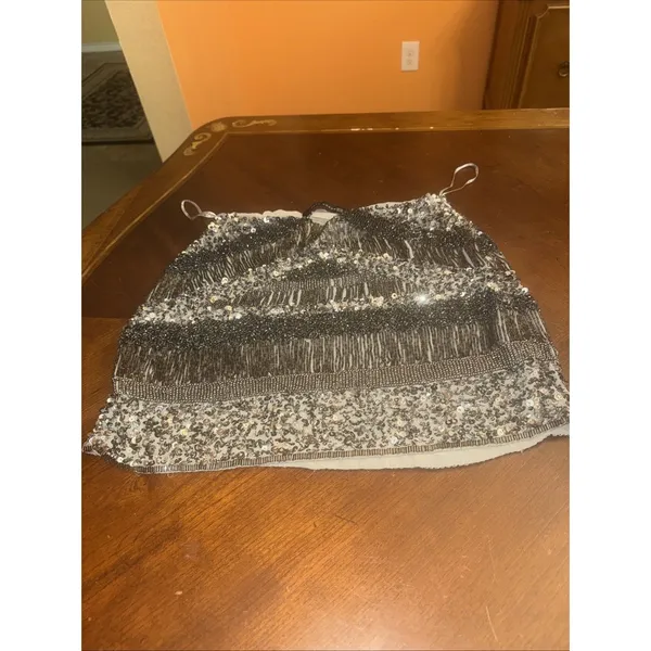 Zara Sequin Womens Mini Skirt Size Sz XS - Image 2