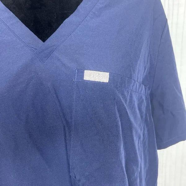 Figs Technical Collection Catarina Scrub Top Womens XL Navy Blue One-Pocket - Image 3