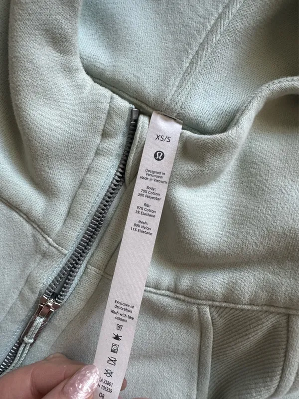 Lululemon Scuba Oversized Half-Zip Hoodie XS/S Mint Moment - Image 3