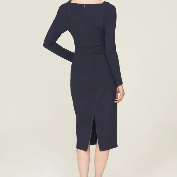 Elliatt Scarlette Navy Blue Cutout Midi‎ Dress Size M - Image 6