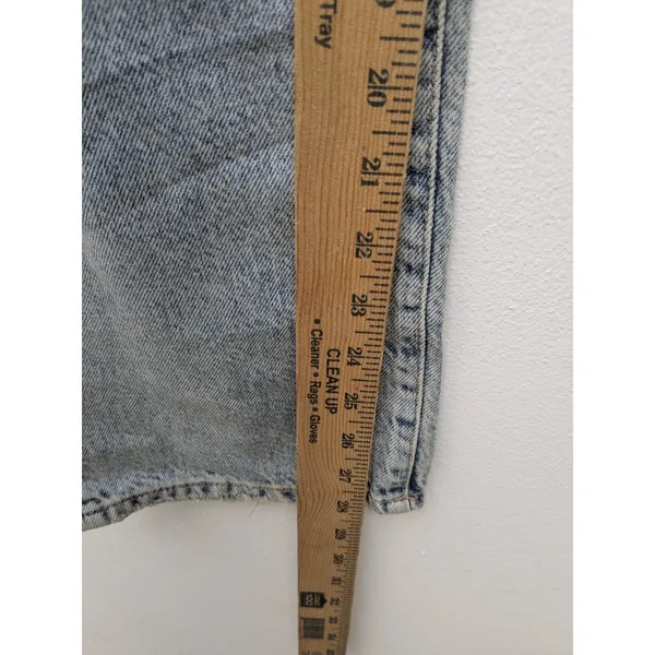 FREE PEOPLE Women's Jeans Boyfriend Distressed Button Fly Blue Acid Wash Size 30 - Image 10