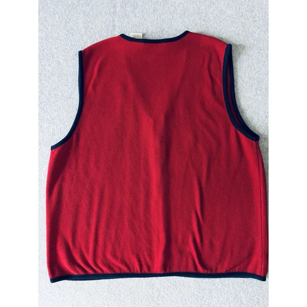Vintage Erika Sport Womens Fleece Vest Red Embroidered Bells Holiday Christmas M - Image 8
