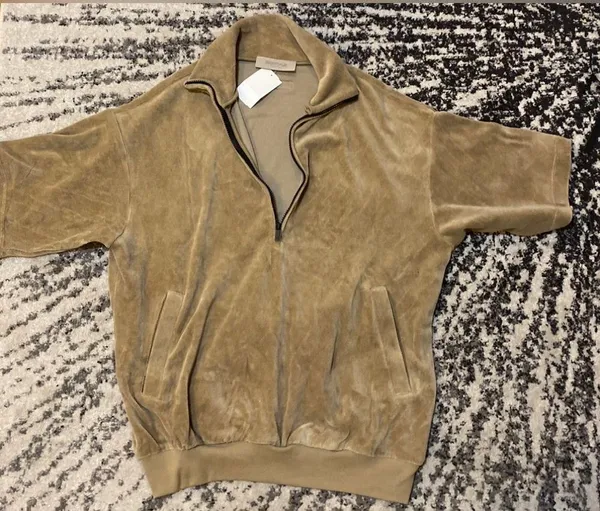 Fear of God Essentials Velour Half Zip Pullover size S - Image 2