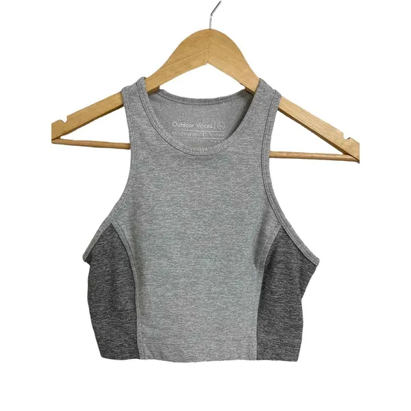 Outdoor Voices Athena Crop Top Gray Heathered Size XS Grey‎ Summer athletic - Image 2