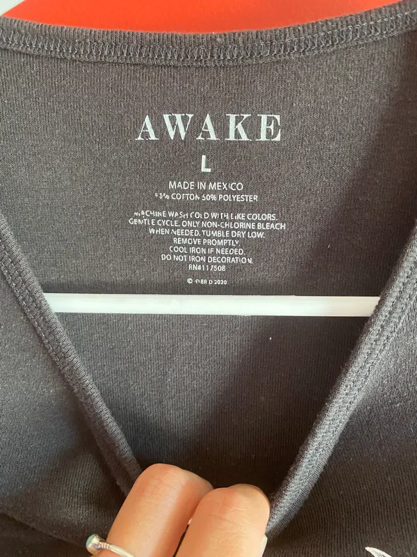 Awake Black Crop Top - Image 3
